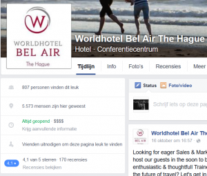 Portfolio Case Wolrdhotel Bel Air The Hague Facebook